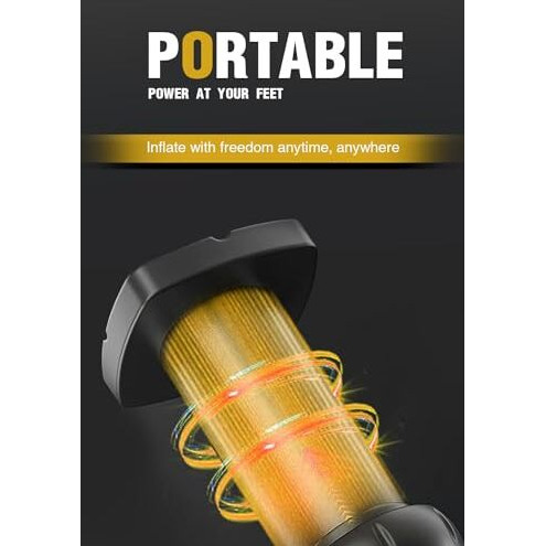 Lyrovo Bike Cycle Air Pump - Portable Tyre Inflator For Cars Bicycle Football Cycle With Pressure Gauge (Single Cyliner, Yellow)