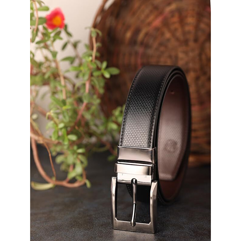 Zevora Leather Formal/Casual Reversible Belt For Men/Boys (Color-Black/Brown)