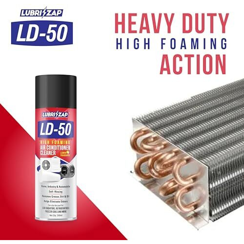 Lubrizap Cleaner Hygiene & Water Ac Foam Cleaner For Split Ac And Window Ac Foam Cleaner & Car Ac Vent & Duct Cleaner Foam Spray For Best Cooling - 200 Ml
