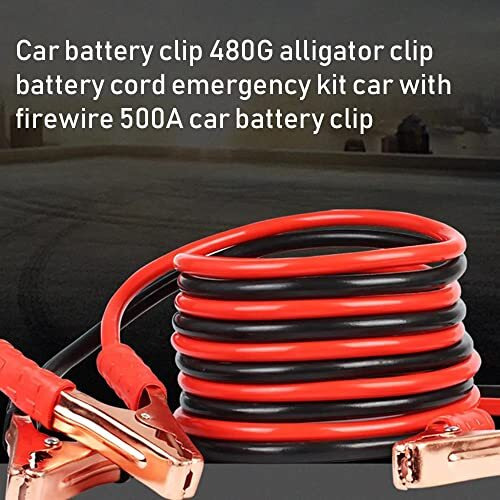 Belanto Car Heavy Duty Auto Jumper Cable Battery Booster Wire Clamp With Alligator Wire (7Ft, 500 Amp) Emergency Car Battery Charging Booster Cables For Car Truck Battery Chargers To Start Forengine