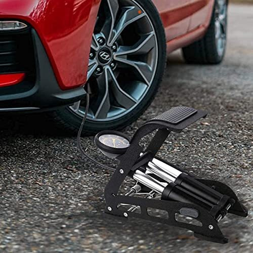 Ultrina Double Cylinder Portable High Pressure Foot Air Pump Compressor For Car & Bike Air Pump For Motorbike,Cars,Bicycle,For Football,Cycle Pumps For Bicycle,Car Air Pump For Tubeless (Multicolor)