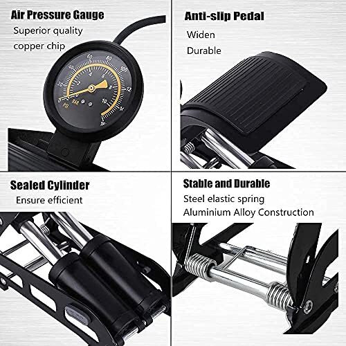 Birdline Double Cylinder Portable High Pressure Foot Air Pump Compressor For Car And Bike Air Pump For Motorbike,Cars,Bicycle,For Football,Cycle Pumps For Bicycle,Car Air Pump For Tubeless.
