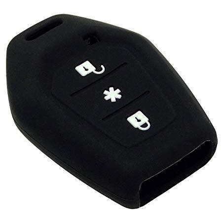 Shopoflux Silicone Car Key Cover Compatible With Mahindra Tuv 300 Remote Key (Pack Of 2),Black