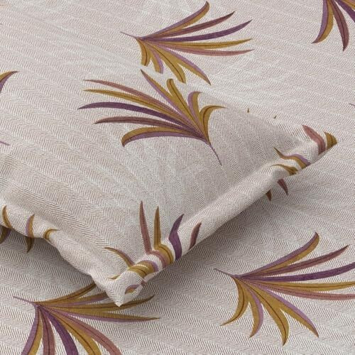 Plumora Pure Cotton Single Bed Sheet - 58 X 89 Inches, 240 Tc Bedsheet For Single Bed Cotton With 1 Pillow Cover, Soft And Breathable For Comfortable Sleep(Blush Forest,Single)