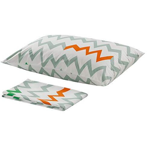 Ikea Tssp Flat Sheet And Pillowcase, Light Green/Multicolour150X250/50X80 Cm