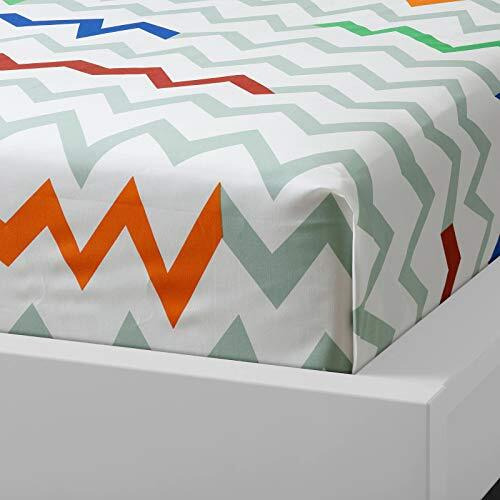 Ikea Tssp Flat Sheet And Pillowcase, Light Green/Multicolour150X250/50X80 Cm