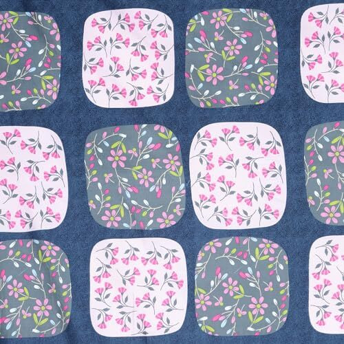 Skyla Bedsheet For Double Size Bed | 186 Tc | Pink & Blue Geometrical | Printed | 1 Piece Cotton Bedsheet For Double Size Bed With 2 Pillow Covers (228 X 254 Cm) Perfect For Home Decor & Gifting