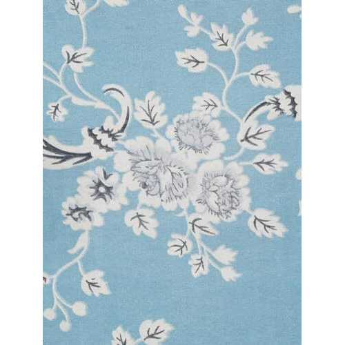 Cortina 120 Tc 100% Microfiber Printed Double Bedsheet Set With Two Pillow Case | King Bedsheet Set|Breathable And Skin Friendly| (2.5X2.3M, Floral - Sky Blue)