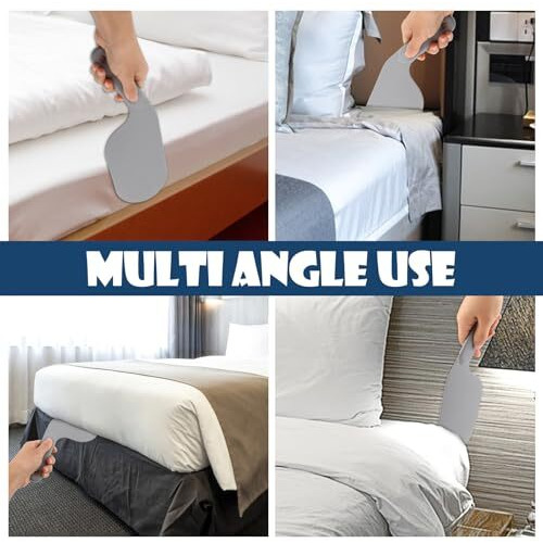 Jieyao 2 Pcs Extended Bed Sheet Tucker Tool, 11.8'' Bedsheet Change Helper Tucking Paddle, Mattress Lifter For Changing Sheets Durable Bed Maker Tool For Making Your Bed To Protect Your Nails&Back