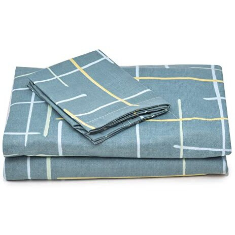Umi. Super Soft Brushed Microfiber Cotton Single Bedsheet With Pillow Cover,Bedsheet 60X90(Inches) Pillow Cover 17X27(Inches) Bedsheet For Single Bed,144 Tc,Blue