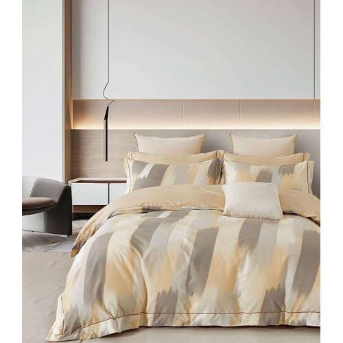 Trance Home Linen Skin Friendly 100% Cotton Printed Flat Bedsheet For Queen Size Bed With 2 Pillow Cover - Premium 180Tc (86 X 104 Inches, Fairy Lines)