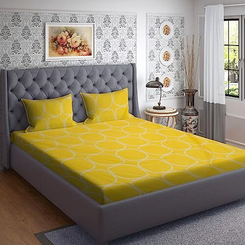 Cozy Furnish Soft Brushed Microfiber Cotton Double Bedsheet With 2 Pillow Covers Bedsheet 90X100(Inches) Pillow Covers 17X27(Inches) Bedsheet For Double Bed (Brown)