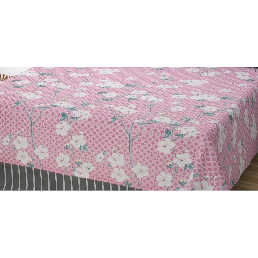 Solo Desire Super King Size Bedsheet Cotton With 4 Pillow Cover 2 Matching And 2 Contrast Pillow Cover(9Ft By 9Ft Bed)(108X108 Inch) (Multicolor-5)