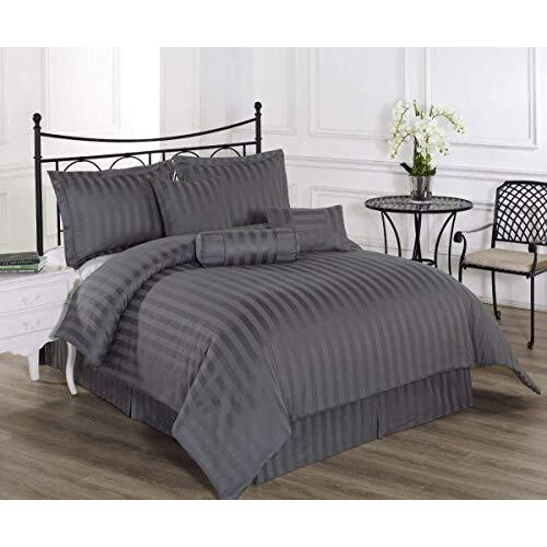 Fresh From Loom Microfiber Wrinkle Resistant | Soft Skin Safe | Breathable King Size Flat Bedsheets | All Season Soft Fabric | Double Bedsheet Set With 2 Pillow Covers (108X108 Inches Grey)