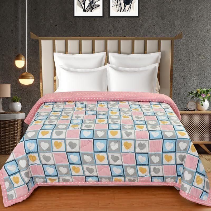 Akshya 402 Tc Elastic Fitted Bed Sheets Qulited Fits On 72X78X10 Inch - Premium Elastic Fitted Bedsheet With 2 Pillow Covers/Soft Fabric Bed Sheets/Fitted Chadar/Bed Cover
