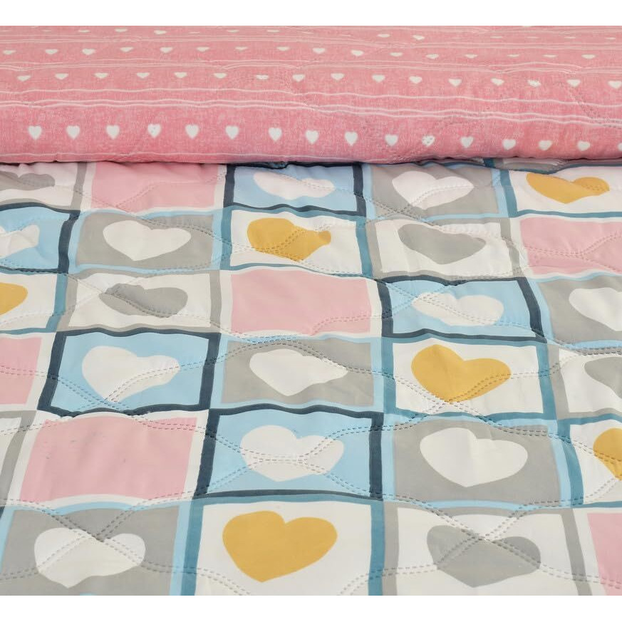 Akshya 402 Tc Elastic Fitted Bed Sheets Qulited Fits On 72X78X10 Inch - Premium Elastic Fitted Bedsheet With 2 Pillow Covers/Soft Fabric Bed Sheets/Fitted Chadar/Bed Cover