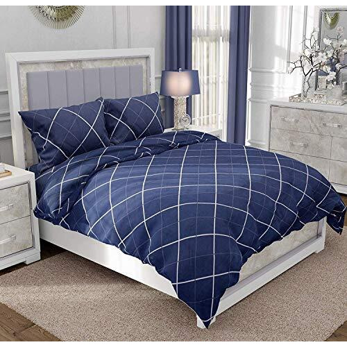 Rrc Microfiber Cotton Ac Comforter Bedding Set King Size Double Bed With 1 Flat Bedsheet 90X100(Inches) And 2 Pillow Covers And 1 Double Comforter 90X100(Inches) 4 Pc Bedding Set