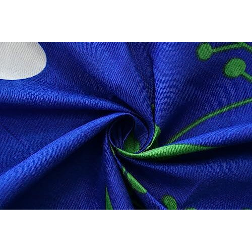 Engunias Offered 188Tc 3D Polycotton Floral Double Bedsheets With 2 Matching Pillow Covers Sheet (Size 228X228 Color Code-Blue Star Kids Design_ Cartoon)
