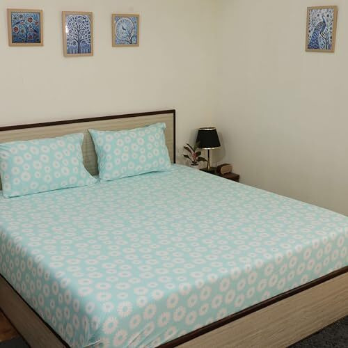 Bhoomi Impex Bedsheet For Double Bed, Soft Microfiber Double Size Bedsheets 90X100 In Incllude Pillow Covers For Luxurious Softness And Anti Fade Prints (Daisy Delight)