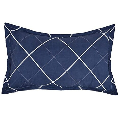 Amazon Brand - Umi Brushed Microfiber Cotton Double Bedsheet With 2 Pillow Covers,Bedsheet 90X100(Inches) Pillow Cover 17X27(Cm, 144 Tc, Blue)