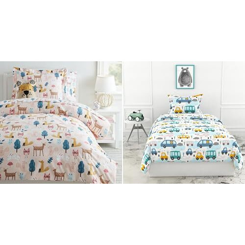 Loreto - A Quality Linen Brand | Set Of 2 Single Bedsheets | 144 Tc Pure Cotton | Soft & Smooth | Everyday Use | Animal Prints | 137 X 213 Cm | Multicolor