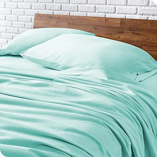 Yrm Bedding's 600-Tc Egyptian Cotton King Size Hotel Bedsheet With Pillow Covers (Aqua Blue)