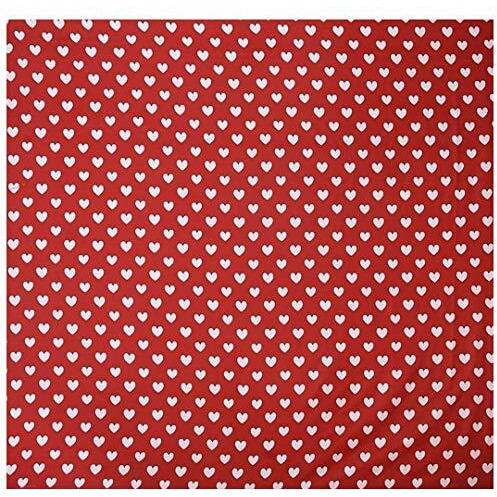 Newways 188Tc 3D Polycotton Heart Couple Celebration Double Bedsheets With 2 Free Matching Pillow Covers (228X228 Cm, Red)