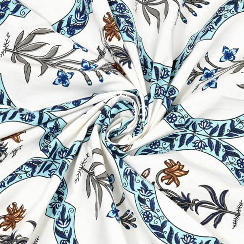 Elanorhomes Royal Heritage Jharokha Collection | Handcrafted Block Print | Premium 240 Tc Pure Cotton Jumbo King | Majestic 108X108 With 2 Pillow Covers