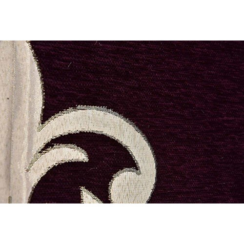 Fresh From Loom Chenille Velvet Floral 500 Tc Heavy Bedsheet For Double Bed King Size - 90 X 100 Inch Wine Color With 2 Pillow Covers