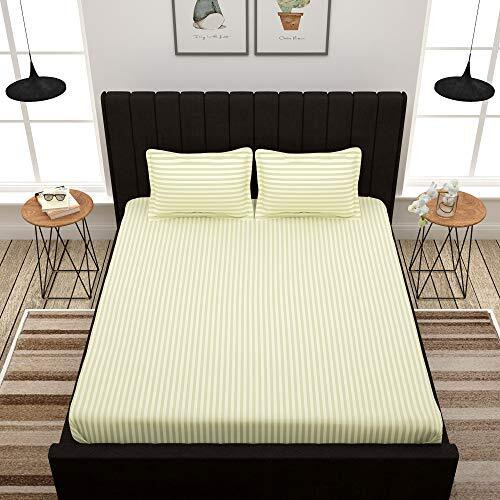 Story@Home Bedsheet For King Size Bed | Cotton Bedsheet | Solid King Size Bed Sheet Cotton With 2 Pillow Covers, 270 X 270Cm, Off White | Perfect For Home Decor | 300Tc