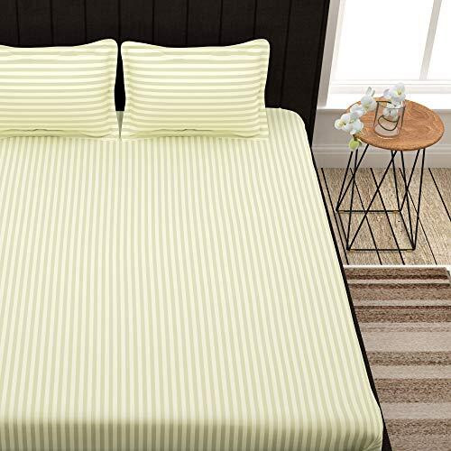 Story@Home Bedsheet For King Size Bed | Cotton Bedsheet | Solid King Size Bed Sheet Cotton With 2 Pillow Covers, 270 X 270Cm, Off White | Perfect For Home Decor | 300Tc