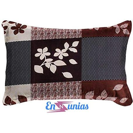 Engunias King Collection Beautiful 3D Polycotton 154Tc Double Bed Sized (90 X 90) Bedsheet With 2 Free Maching Pillow Covers Color- Coffee Check Floral Pattern