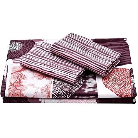 Cozy Furnish Printed Cotton Bedsheets With 2 Pillow Cover - 100% Cotton Double Bedsheet (220 X 245 Cm, Brown)