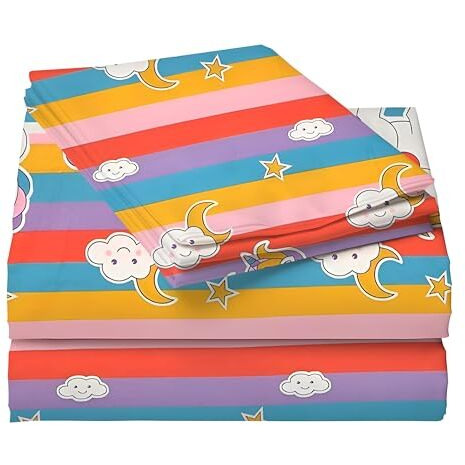 Starnstyle Premium 160 Tc Ezyption Cotton Blend Floral Printed Pattern Double Bedsheet With 2 Pillow Covers Breathable& Wrinkle Free - 3 Pcs Set 228 X228 Cm Sky Queen