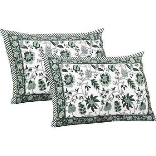 Clothology 240 Tc 100% Pure Cotton Bedsheet For King Bed (Jaipuri Rajasthani Bedsheet) | 1 Cotton Bedsheet King Size With 2 Pillow Covers | 240 Tc Cotton King Jaipuri Prints Flat Bedsheet