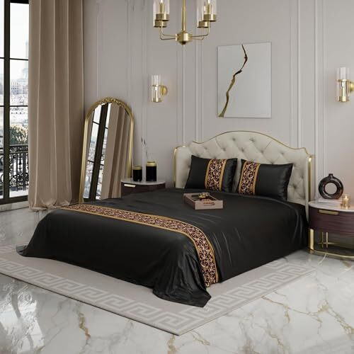 Stoa Paris Premium Bedsheet Set Combo, Free For Home, Luxury Gift Bedding Set For Festive Season, Versailles Collection, Set Of 4, Bedsheets And Pillow Covers For Festive Gifting