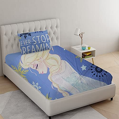 Linenaffairs 100% Cotton Kids Bedsheet For Single Bed, 1 Single Bedsheet Cotton (88 X 57 Inches) With 1 Pillow Cover| 186 Tc Print4
