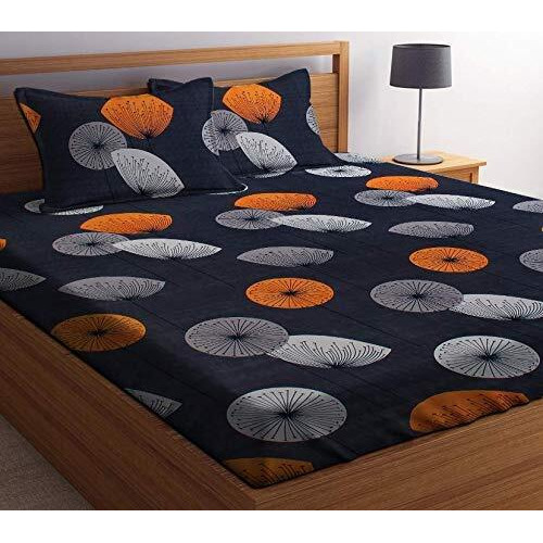 Engunias King Collection Microfiber 260 Tc Double Bedsheet Sized(90 X 90) Inch(228 X 228 Cm) Set Of 2 Bedsheet With 4 Free Matching Pillow Covers(Combo Bedsheet) Color Grey