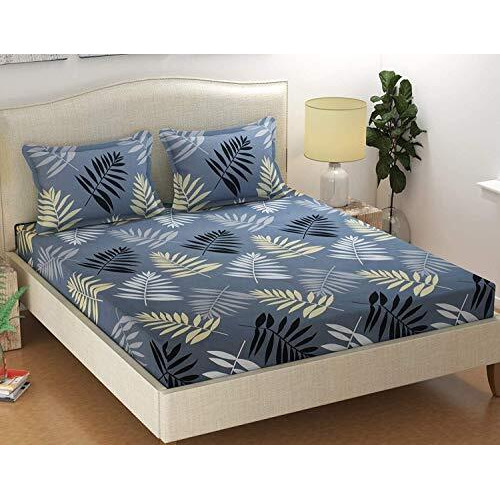 Engunias King Collection Microfiber 260 Tc Double Bedsheet Sized(90 X 90) Inch(228 X 228 Cm) Set Of 2 Bedsheet With 4 Free Matching Pillow Covers(Combo Bedsheet) Color Grey