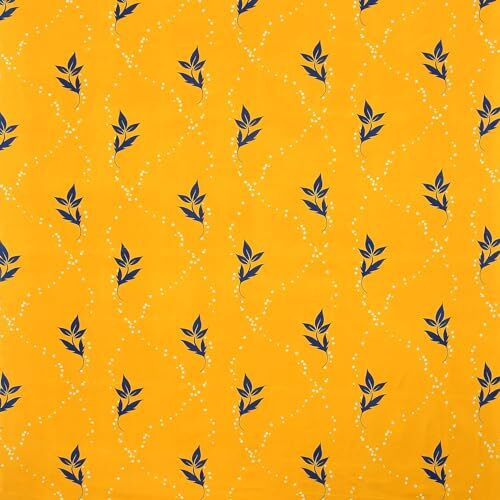 Mallowworld King Size | Microfiber Bed Sheet For Single Bed | Floral Design Bed Spread With 1 Pillow Covers | Wrinkle Free Hypo-Allergenic Bedsheets/Bedcover (60X90 Yellow Leaves)