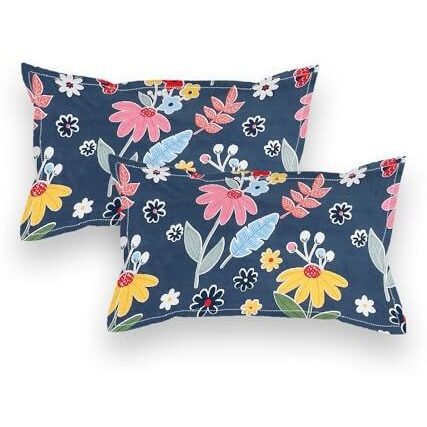 Tarain Collection Premium Cotton Flat Double Bedsheets With 2 King Size Pillow Covers |Double Bed Breathable|Wrinklefree | Ultrasoft 220 Tc Supersoft |90X90 Inches (Multicolor06)