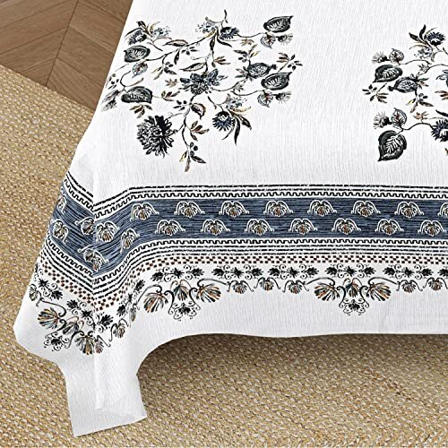 Hokipo Bedsheet King Size Bed Cotton 300Tc With 2 Pillow Covers Jaipuri Rajasthani Hand Block Print Majestic 108X108 Inches (In-610-D2)