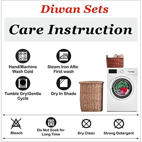 Cotton Diwan Set 6 Pieces -Single Bedsheet, 3 Cushions Covers And 2 Bolster Covers ( Diwan Sheet-60 X 90 Inches, Cushion Cover-16 X 16 Inches, Bolster Cover-16 X 32 Inches)-Navy Blue Solid