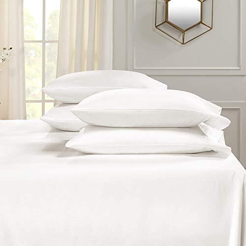 White Yrm Bedding's 700-Series Giza Egyptian Cotton Extra Comfy Bedsheet With 2-Pillow Covers King Size Hotel Quality