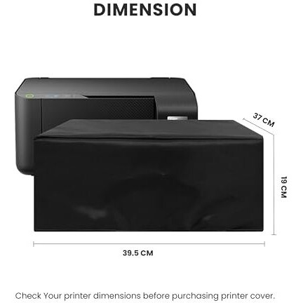 Alifiya Dust Proof Washable Printer Cover For Epson L3210 / L3252 / L3256 / L3250 / L3215 / L3151 All-In-One Ink Tank Color - Black