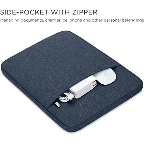 Proelite Polyster Laptop Sleeve Case Cover Pouch For 13" To 14" Macbook Air/Pro Retina,Compatible With Macbook Pro 14 Inch M1 Pro/Max A2442, Galaxy Tab S8/S9 Ultra 14.6 Inch/Ipad Pro 12.9, Dark Blue