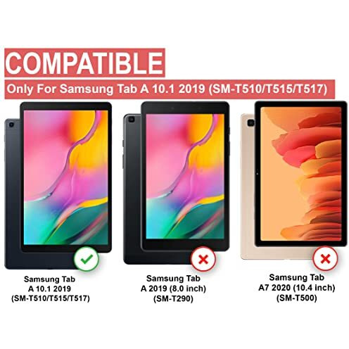 Cedo Samsung Tab A (10.1 Inch) Flip Cover | Leather Finish | 360 Degree Rotate Back Cover | Shockproof Back Cover Case For Samsung Galaxy Tab A (10.1 Inch) (2019) Sm-T510 /Sm T515 (Black)