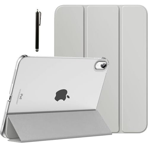Proelite Cover For Apple Ipad (A16) 11Th/10Th Generation (2025/2022) Cover Case, Transparent Smart Case For Ipad 11Th/10Th Gen 2025/2022 (Supports Auto Sleep Wake) With Stylus Pen, Grey