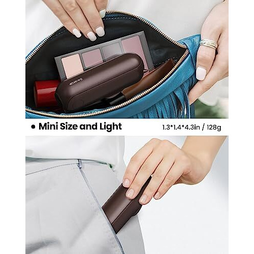 Gaiatop Mini Handheld Fan, Portable Personal Folding Cooling Hand Fan Rechargeable Battery Operated With 2 Speed Usb Desk Fan For Home Office Travel (Brown)