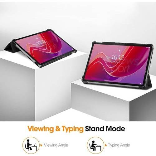 Proelite Cover For Lenovo Tab M11 11" Case Cover, Trifold Flip Case Cover For Lenovo Tab M11 11 Inch With Auto Sleep Wake Function, Black